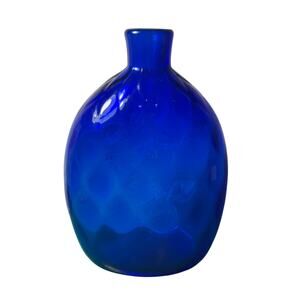 Metropolitan Museum Art Collection Cobalt Blue Vase Signed 5"